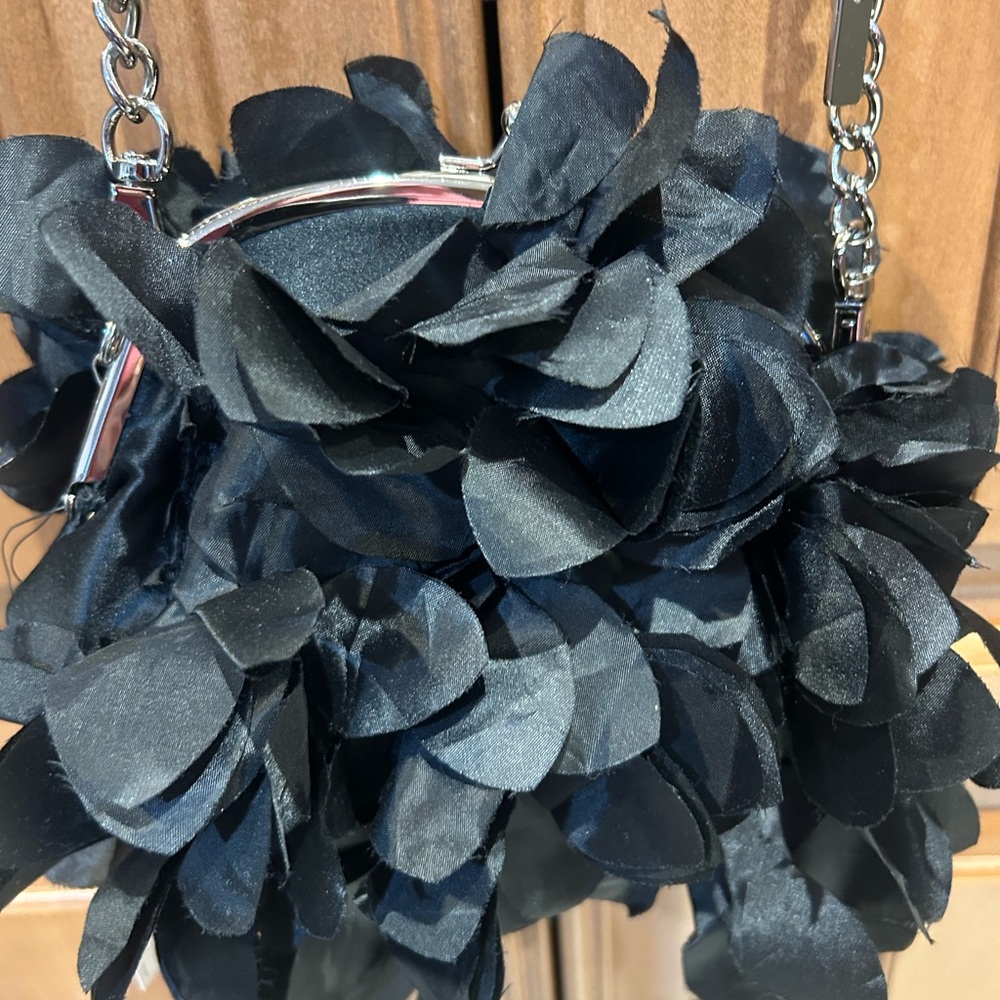 Nine West Black Floral Shoulder Bag | Chain Strap | NWT - Picture 9 of 14